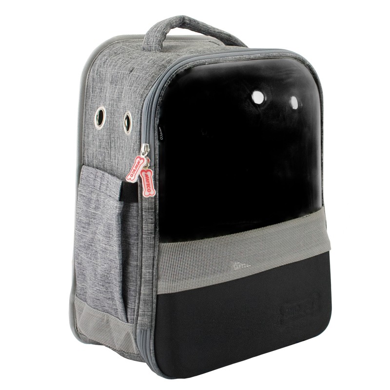 SAC À DOS AVEC FENÊTRE GRIS 30 x 23 x 43 cm