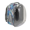 MOCHILA SPACE AZUL COM FLORES