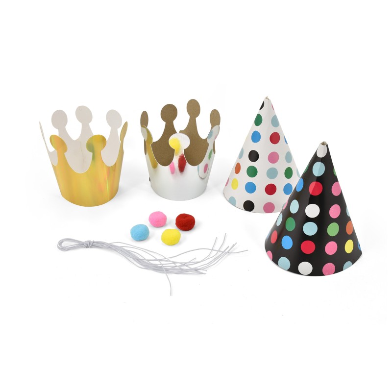 PARTY SET GORROS 6pcs UMV 3 un