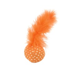 POLKA DOT BALL WITH FEATHER