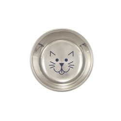 COMEDOURO INOX HAPPY CAT