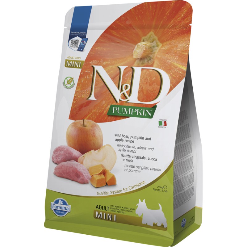 ND DOG CITROUILLE SANGLIER POMME ADULTE MINI 25KG