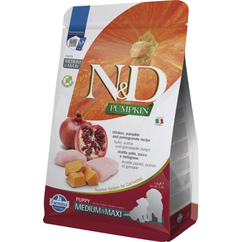 ND DOG PUMPKIN CHICKEN PUMPKIN POMEGRANATE PUPPY MED MAXI