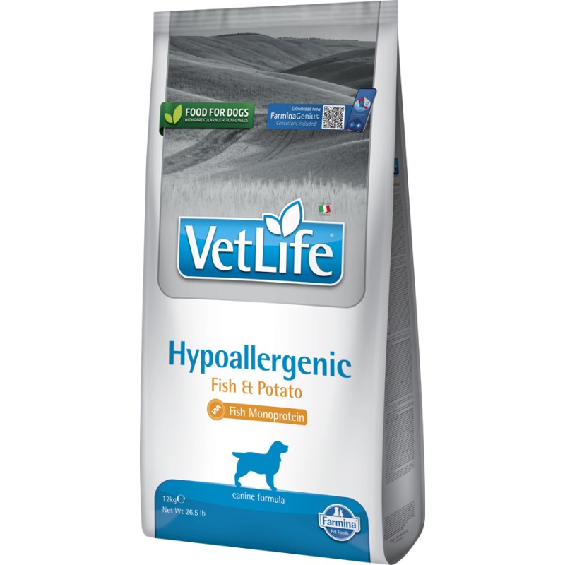 VET LIFE NATURAL DIET DOG HYPOALLERGENIC FISH  POTATO