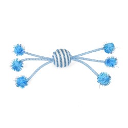 BOLA COM POMPONS AZUL