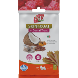 ND QUINOA SNACK DOG SKIN AND COAT ARENQUE MNI 7 STICKS