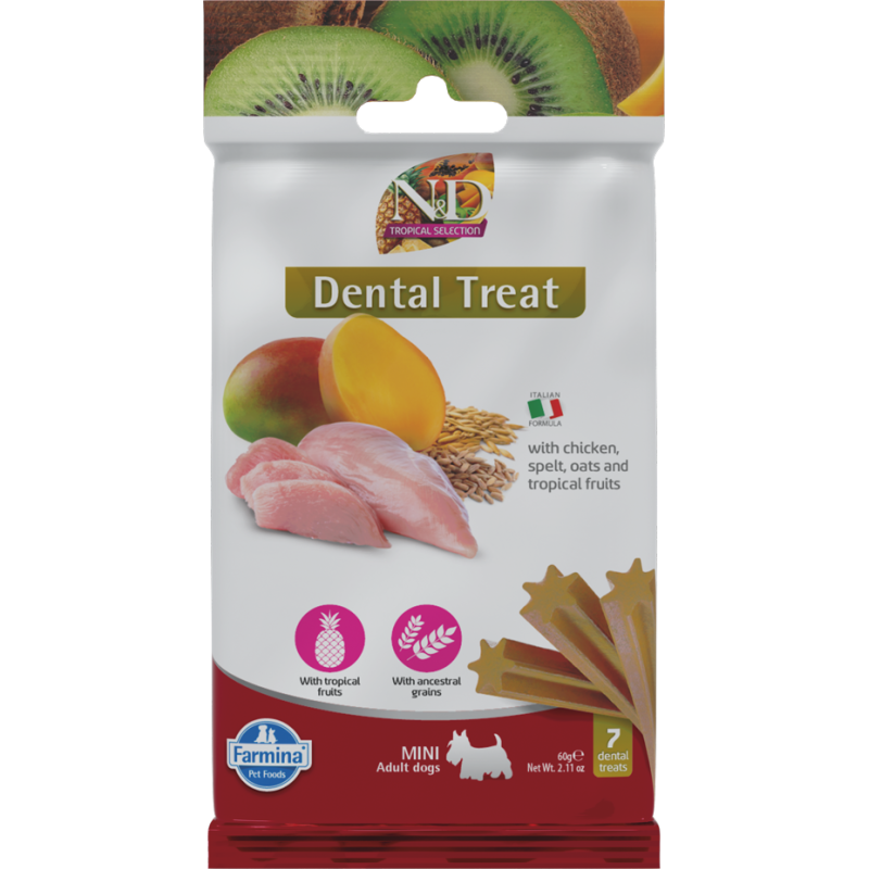 ND TROPICAL SNACK DOG POLLO MINI 7 STICKS