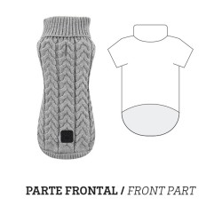 JERSEY PUNTO TRENZA GRIS