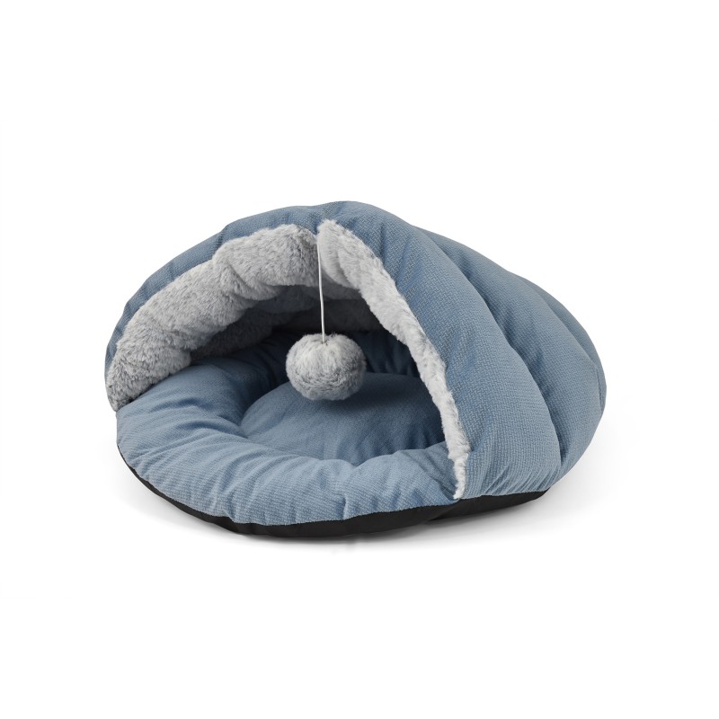 CAMA CUEVA AZUL CON PELOTA